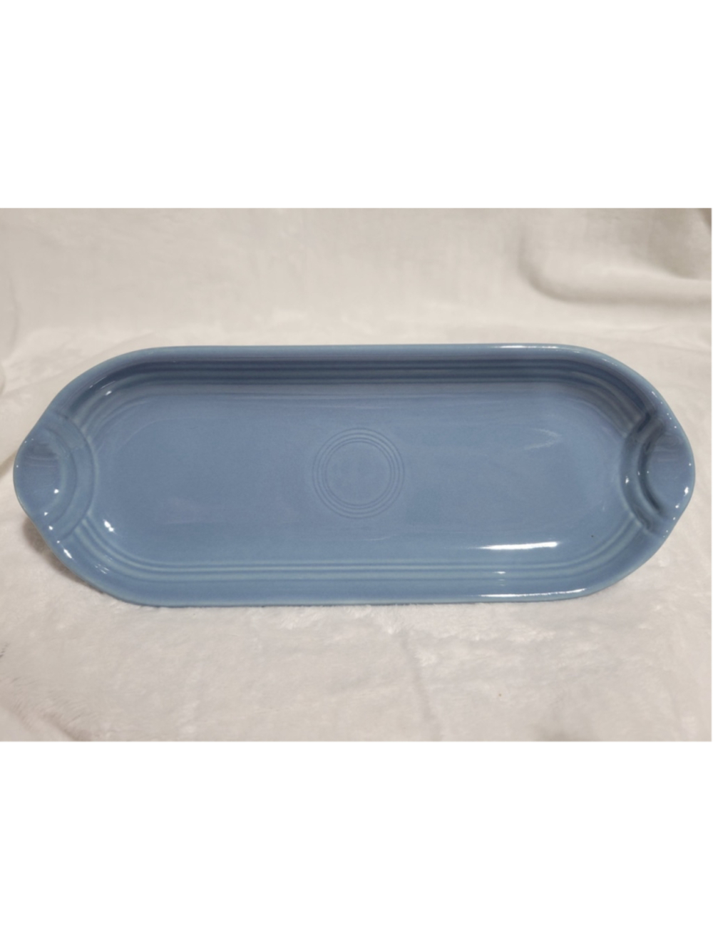 Fiesta Ware Periwinkle Corn Cob Relish Utility Tray 9.5" Homer Laughlin USA